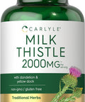 Carlyle Milk Thistle 2000mg | 180 Capsules | with Dandelion & Yellow Dock | Non-GMO Gluten