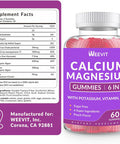 Sugar Calcium Gummies 600Mg W/Vitamin D3 K2, Potassium, Calcium Magnesium Zinc Gummies For Bone, Muscle & Immune, Algae Calcium Magnesium 2:1 Ratio Calcium Supplement For Women & Men - Vegan