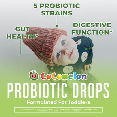 Maryruth Organics Cocomelon Toddler Probiotic Liquid Drops | Kids Probiotics for Ages 1-3 | Digestive Health | Immune Support Supplement | USDA Organic | Sugar | Vegan | Gluten | 1 Fl Oz