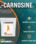 BulkSupplements L-Carnosine Powder Eye Supplement - Nerve Support - Amino for Brain (100 Grams - 3.5 oz)