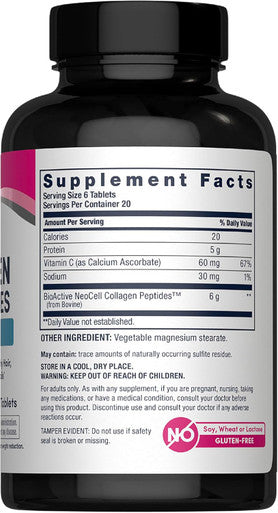 Neocell Super Collagen Type 1 and 3 plus Vitamin C Tablets 120 Count