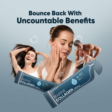 Weightworld Marine Collagen Liquid | 30ml x 14 Liquid Sachets | 5000mg Hydrolysed Liquid Collagen Sachets | with Vitamin C & Hyaluronic Acid | Type 1 Collagen | Tasty Liquid Collagen Supplements for Women & Men