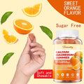 Calcium Magnesium Zinc Gummies With Vitamin D3 & K2 - High Absorption Magnesium Glycinate 400Mg - Sugar Calcium Supplement - Support Nerve Muscle Mood & Immunity - For Adults Men Women Kids