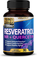 VEGATOT High Strength Resveratrol with Quercetin Healthy Aging Immune Brain Boost Joint Support (90 Count (Pack of 1))