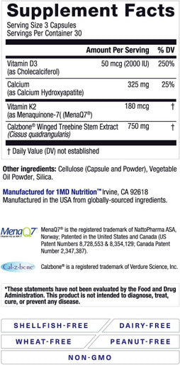 1MD Nutrition OsteoMD BiomeMD for Women Bundle Comprehensive Bone Support Urinary Health