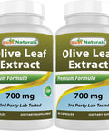 Best Naturals 2 Pack Olive Leaf Extract 700mg 90 Capsules (Total 180 Capsules)