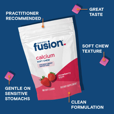 Bariatric Fusion Strawberry Blast Calcium Citrate Soft Chews 60 Soft Chews