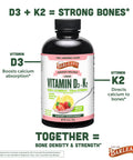 Barlean's Pack of 2 Vitamin D3 Liquid Supplement for Kids and Adults 5000 IU Vitamin D Strawberry Milkshake NonGMO Gluten and Dairy 5.6 oz Each