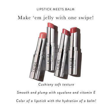 LAURA GELLER NEW YORK Jelly Balm Moisturizing Tinted Lip Balm - Figger Than Life - Hydrating Vitamin E - Semi-Shine Finish
