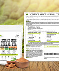 HERBALICIOUS Organic Licorice Spice Herbal Tea - Non-Gmo And Gluten Free Premium Natural Licorice Spice Tea Bags - Soothing And Caffeine Free Naturally Spicy Sweet Herbal Tisane - 30 Tea Bags
