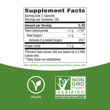 Nature'S Way Ginger Root, Traditional Digestive Support*, 1,100 Mg, 240 Vegan Capsules