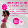 Pink Stork Liquid Folate: Whole-Food Vitamin B9 from Lemon Peels Natural Folic Acid with Vitamin C Liquid Prenatal Vitamins for Women Pregnancy Must Haves Women-Owned 2 oz