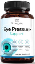 Sunergetic Premium Eye Pressure Support Supplement - Eye Pressure Supplement with Saffron Lutein Zeaxanthin Bilberry & Pine Bark - Supports Ocular Health & Overall Vision - 30 Count