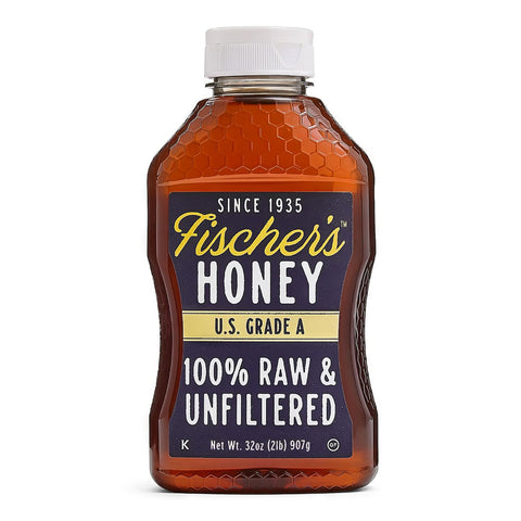 FischerÃƒÂ¢Ã¢â€šÂ¬Ã¢â€žÂ¢s 100% Pure, Raw & Unfiltered Honey ÃƒÂ¢Ã¢â€šÂ¬Ã¢â‚¬Å“ All-Natural Sweetener ÃƒÂ¢Ã¢â€šÂ¬Ã¢â‚¬Å“ Rich Flavor Profile, Packed with Nutrients, 40 oz (Pack of 2)