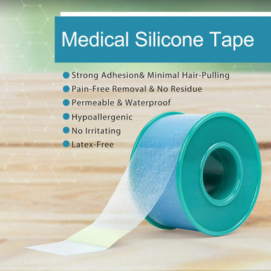 Lotfancy Medical Silicone Tape, 2Rolls 1 5.5 Yds, Waterproof Adhesive Surgical Tape, Soft Skin Tape For Surgery First Aid, Wound, Bandage And Sensitive Skin