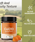 Herbamama Coq10 Gummies - 200Mg Coenzyme Q10 For Antioxidant Support - Vegan Non-Gmo Daily Energy Support Supplement - 90 Pectin-Based Banana-Flavored Chews