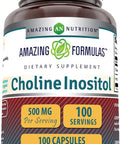 Amazing Nutrition Formulas Choline & Inositol Supplement | 500 Mg Per Serving | Capsules | Non-GMO | Gluten- | Made in USA (1 Pack 100 Count)