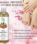 Nbl Natural NBL Natural Sweet Almond Oil for Skin/Hair and Body Massage 473 ml 2-Pieces