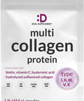 Multi Collagen Protein Powder | 1Lb, Type I, II, III, V, X Collagen Peptides with Biotin, Vitamin C & Hyaluronic Acid - Unflavored - Keto & Paleo Friendly, Great for Hair, Skin, Nails & Joints