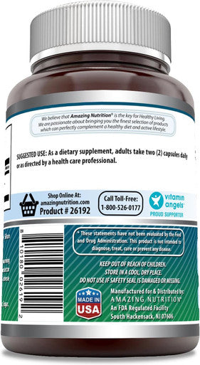 Amazing Nutrition Formulas NAC 600 Mg Capsules | N-Acetyl Cysteine Supplement | Non-GMO | Gluten | Made in USA (250 Count (Pack of 1) 250 Count)