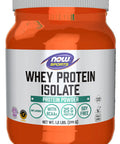 NOW Sports Nutrition, Whey Protein Isolate, 25 g With BCAAs, Unflavored Powder, 1.2-Pound