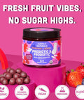 Llama Naturals Kids Probiotic with Prebiotic Fiber Vegan Organic Prebiotics and Probiotics Gummies for Gut Health Support Toddler Real Fruit Gummy Vitamins No Added Sugar Cane Mixed Berry 120 Ct