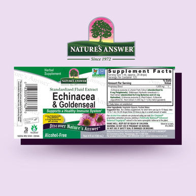 Nature'S Answer Echinacea and Goldenseal | Supports Immune System | Non-GMO Alcohol- Gluten- & Kosher 4oz Extract | Single Count