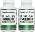Physician'S Choice Bloat & Gas Probiotic 5-in-1 Proactive Support + Daily Digestion & Gut Health - Herbals Digestive Enzymes Post & Prebiotics - Gas Relief for Adults - Women & Men - 30ct 2-Pack