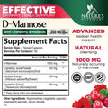 Nature'S Nutrition D-Mannose & Cranberry Extract 1350mg Advanced Formula Fast-Acting Natural Urinary Tract Health Support for Women & Men Flush Impurities in Urinary Tract & Bladder Non-GMO Vegan - 180 Capsules