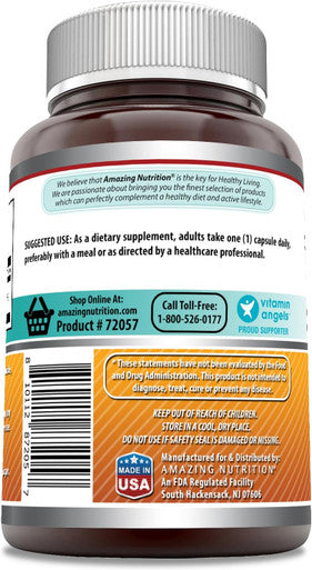 Amazing Nutrition Formulas Riboflavin (Vitamin B2) Supplement |100 Mg Per Serving | 120 Capsules | Non-GMO | Gluten | Made in USA