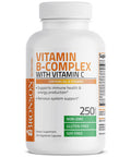 Bronson Vitamin B Complex With Vitamin C - Immune Health, Energy Support & Nervous System Support - Non-Gmo, 250 Vegetarian Capsules