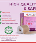 Medical Grade Silicone Scar Sheets - Non-Irritating Scar Strips For Surgical Scars, C-Section, Tummy Tuck, And Keloid - Premium Soft Gel Strips For Pain-Scar Removal (1.6In X 120In)