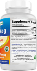 Best Naturals Calcium Magnesium with Vitamin D3 1500mg Serving 180 Tablets (180 Count (Pack of 2))