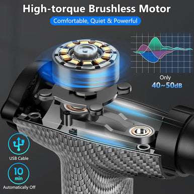 Toloco Massage Gun, Muscle Massage Gun Deep Tissue, Percussion Massage Gun With 12 Replacement Heads, Super Quiet Portable Electric Massager For Athletes, Treatment, Relax, Carbon