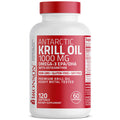 Bronson Antarctic Krill Oil 1000 mg with Omega-3s EPA DHA Astaxanthin and Phospholipids 120 Softgels