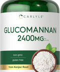 Carlyle Glucomannan Capsules | 200 Count | Soluble Fiber Pills | Non-GMO Gluten Supplement