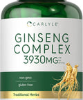 Carlyle Ginseng Complex Capsules | 200 Count | Non-GMO and Gluten Extract | Traditional Herbal Root Supplement