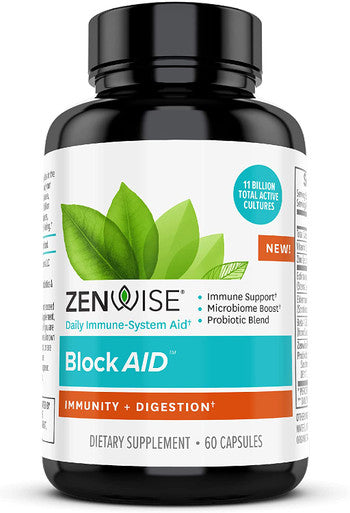 Zenwise Immune And Probiotics Digestive Support Zinc Vitamin C And Elderberry Immunity Booster Plus 11 Billion Cfu Probiotics For Super Digestive Aid Supplement For Men And Women 60 Count