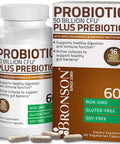 Bronson Probiotic 50 Billion Cfu + Prebiotic With Apple Polyphenols & Pineapple Fruit Extract For Women & Men Non-Gmo, 60 Vegetarian Capsules
