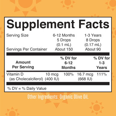Maryruth Organics Vitamin D USDA Organic Upto 4 Month Supply Vitamin D3 Liquid Sugar Liquid Drops Immune Support for Infants & Toddlers VIT D3 Vegan Gluten Non-GMO 90-150 Servings