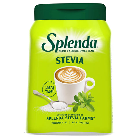 SPLENDA Stevia Zero Calorie Sweetener Plant Based Sugar Substitute Granulated Powder 19 oz Jar
