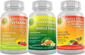 Total Immune And Master Antioxidant Bundle Liposomal Glutathione 500Mg Liposomal Vitamin C Liquid Gel 1100Mg Quercetin 500Mg With Bromelain Zinc And Vitamin C Supplement