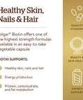 Solgar Biotin 10 000 Mcg 120 Vegetable Capsules - Energy Metabolism Promotes Healthy Skin Nails & Hair - Super High Potency - Non-Gmo Vegan Gluten Dairy Free Kosher - 120 Servings
