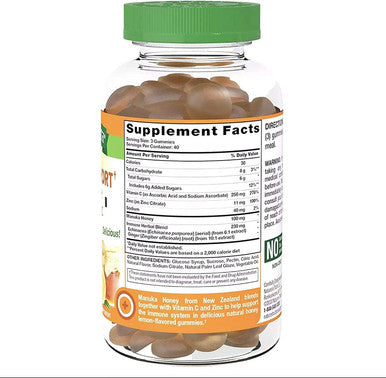 Nature's Truth Vitamin C Gummies with Zinc | 120 Count | Vegetarian, Non GMO & Gluten | by Natures Truth, n/a, Honey Lemon Flavor, 120 Count