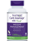 Natrol Carb Intercept With Phase 2 Carb Controller Capsules, White Kidney Bean Extract, Helps Control Carbs, Helps Metabolize Fats, Clinically Tested, Promotes Healthy Body Weight, 1,000Mg, 60 Count