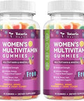 (2 Pcs) Sugar Womens Multivitamin Gummies with Iron Womens Multivitamin w/Vitamins C D3 K2 B12 B6 Filled Gummies for Daily Nutritional Support Immune Support Skin Health Mixed Flavors
