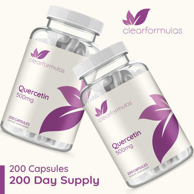 High Strength Quercetin 500Mg Capsules - Quercetin Dihydrate Potent Flavonoid Antioxidant And Nutraceutical For Heart And Immune Support - Vegan Friendly - Made In A Cgmp Us Lab (200 Servings)