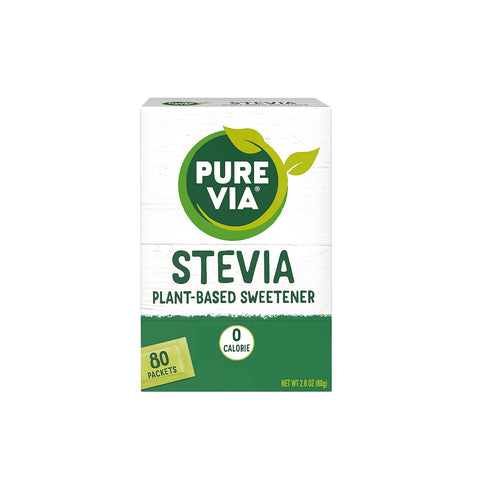 PURE VIA Stevia Sweetener Packets Sugar Substitute Natural Sweetener Zero Calorie Natural Sweetener Packets 1000 Count