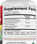 Best Naturals Saw Palmetto 10:1 Extract Prostate Supplements for Men - 120 Capsules - Made with Pygeum Bark 4:1 Extract & Pumpkin Seed Powder