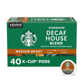 Starbucks K-Cup Coffee Pods, Medium Roast Hot or Iced Coffee, Decaf House Blend, 60 Keurig Pods